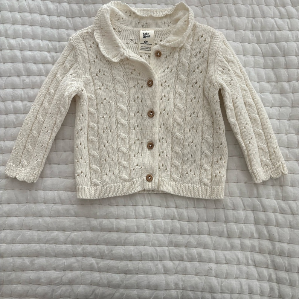 Charming Cream Knit Kids Sweater